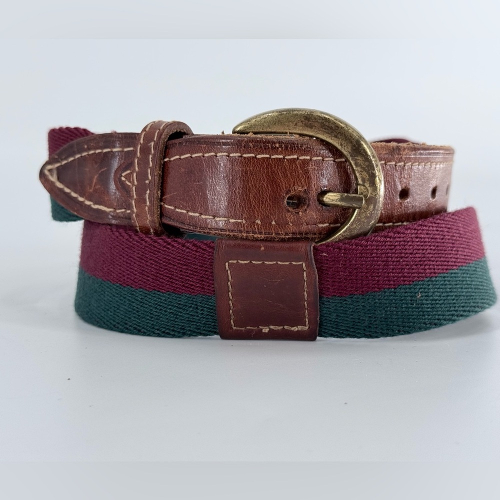 Alexander Julian Vintage Canvas & Leather‎ Belt 38